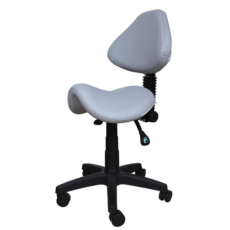 Saddle Shape Stool with Back Support and Tiltable seat Sit Healthier