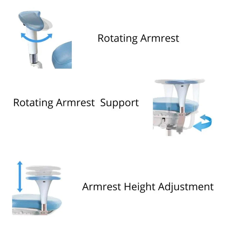 Swing-out Armrests/Elbow Supports for Both Hands (FLAT) | Sit Healthier