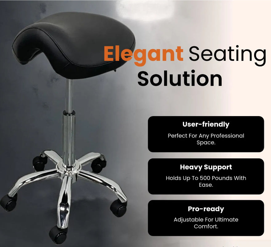 Saddle Stool: Heavy-Duty 500lb Capacity with Elegant Design | Sit Healthier