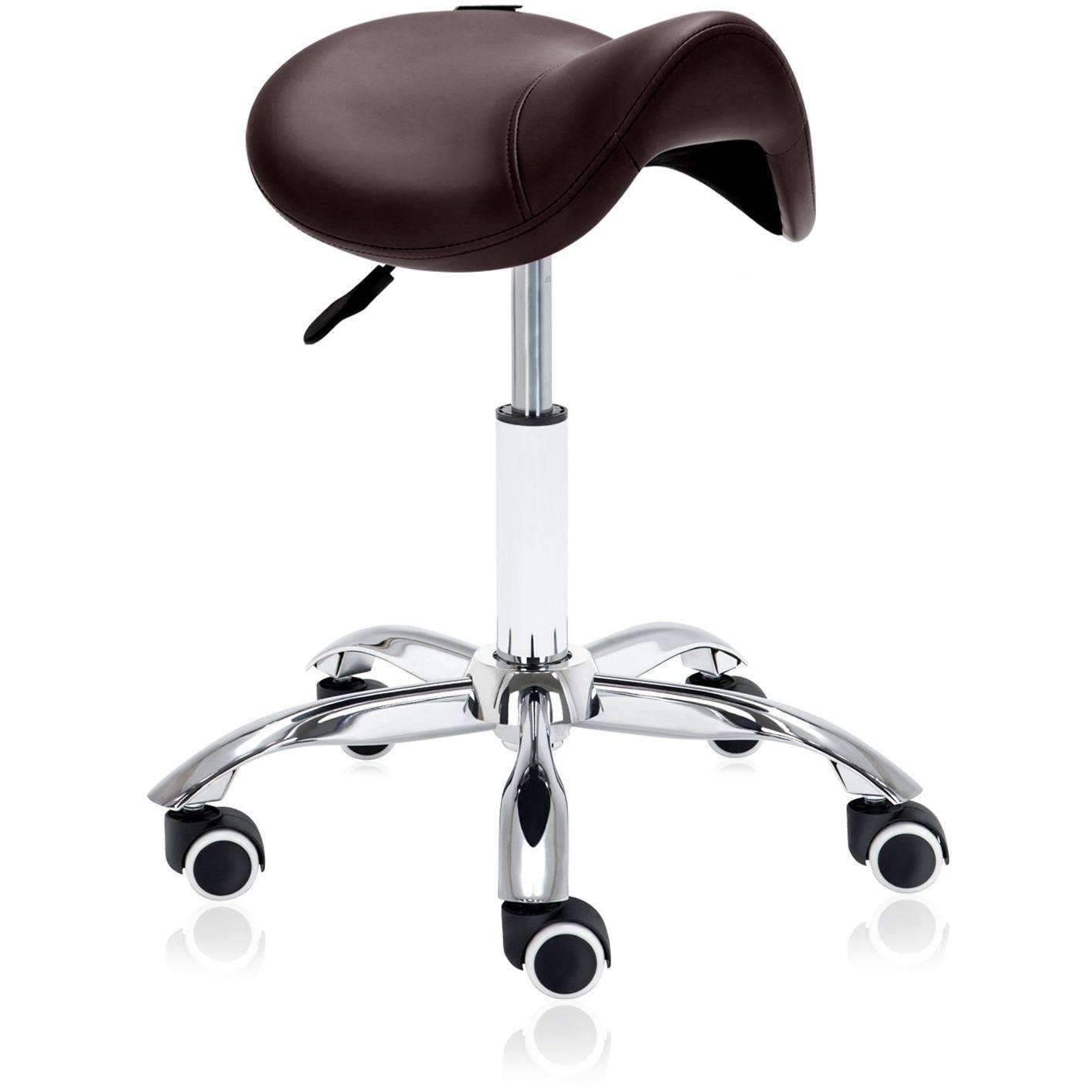 Hydraulic Saddle Rolling Ergonomic Stool English Violet