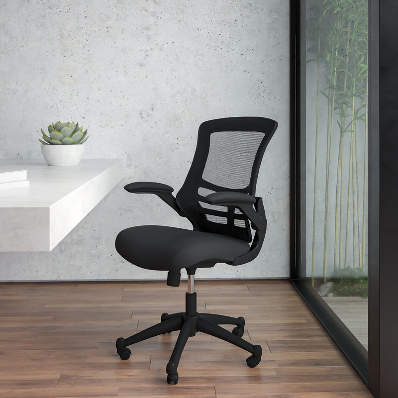 Mid Back Black Mesh Swivel Ergonomic Task Office Chair Sit Healthier   BL X 5M BK GG LS 