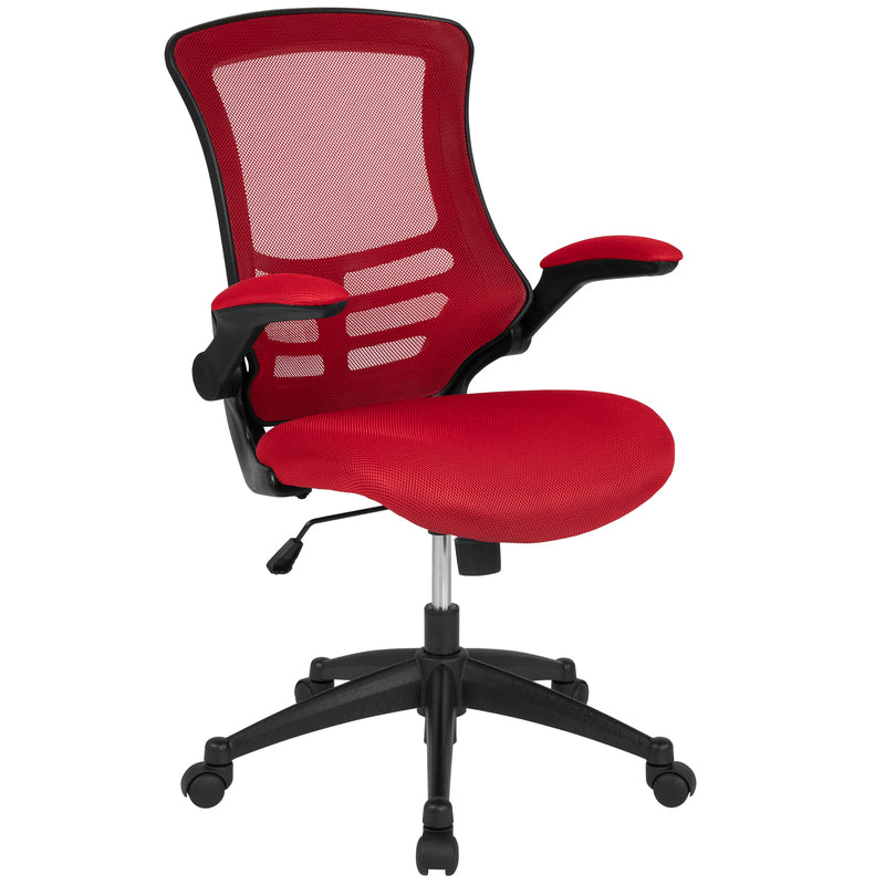 Red mesh office online chair